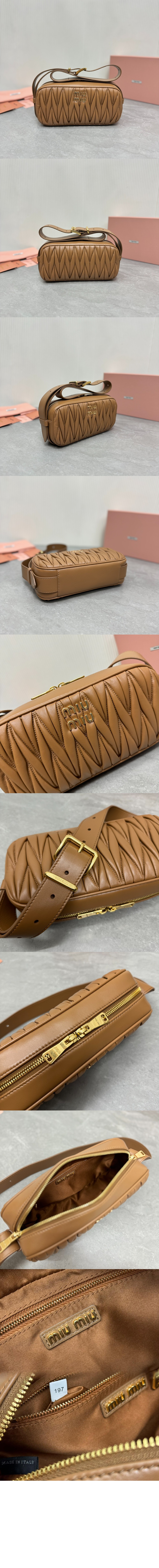 미우미우 마테라쎄 나파 가죽 숄더백 5BC158