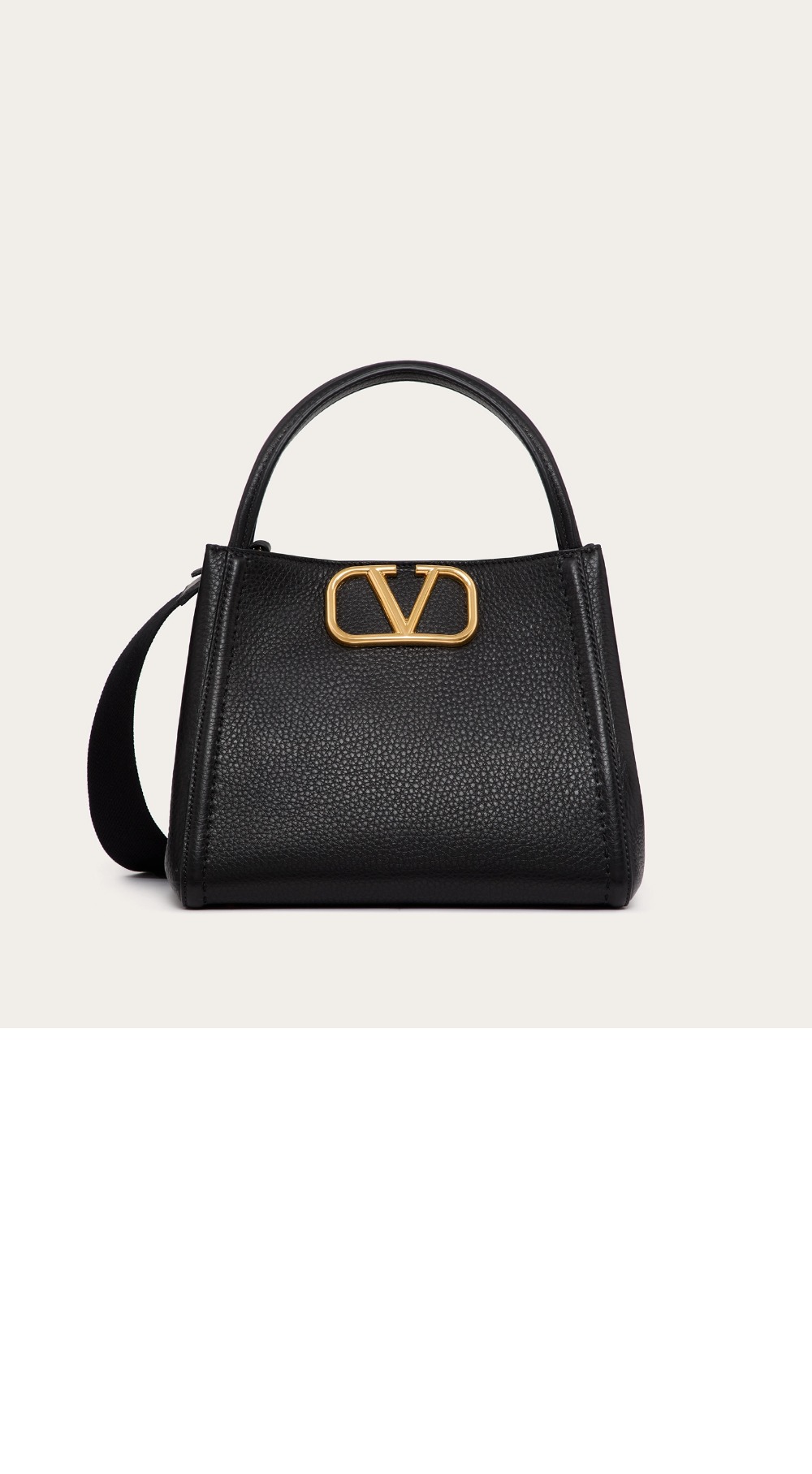 발렌티노 올타임 그레인 카프스킨 미디엄 핸드백