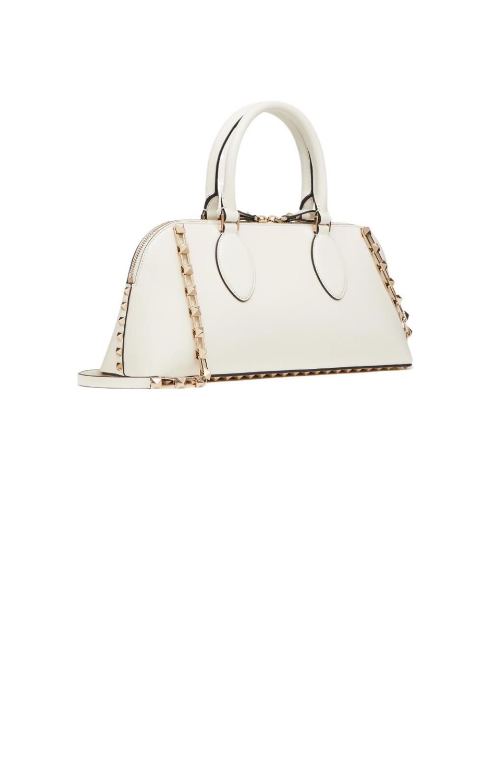 발렌티노 락스터드 이스트 웨스트 가죽 토트백