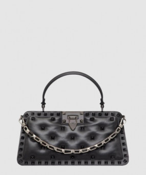 발렌티노 락스터드 가죽 핸드백