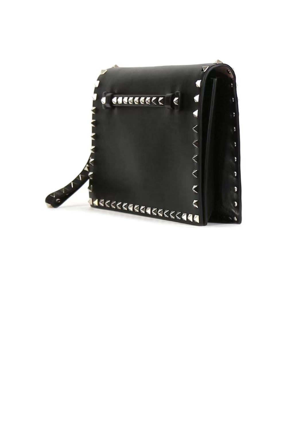 발렌티노 가라바니 락스터드 플랩 스트랩 클러치