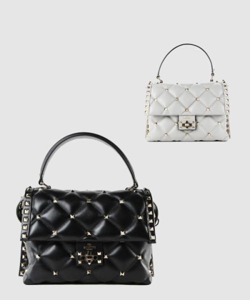 발렌티노 캔디스터드 탑핸들백