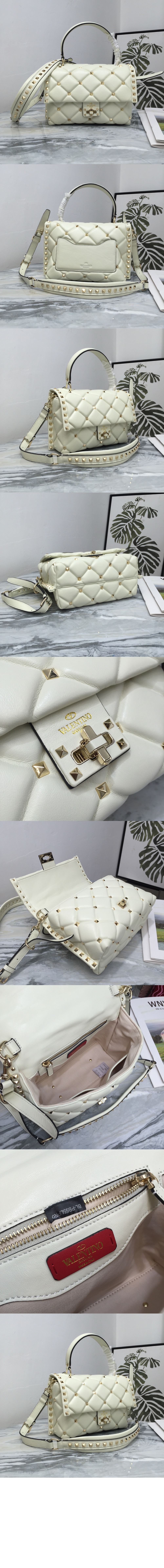 발렌티노 캔디스터드 탑핸들백