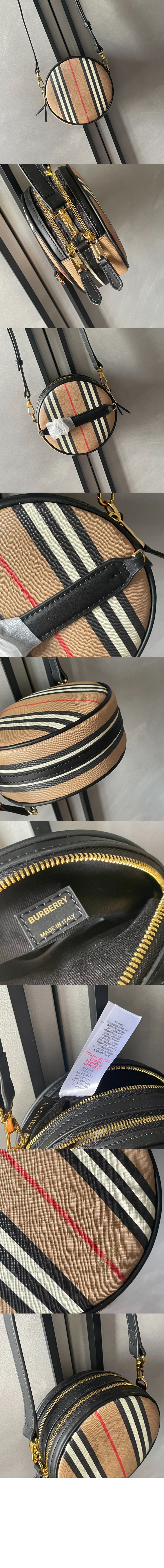 버버리 루이스백 아이콘 스트라이프 라운드 크로스백 80272931