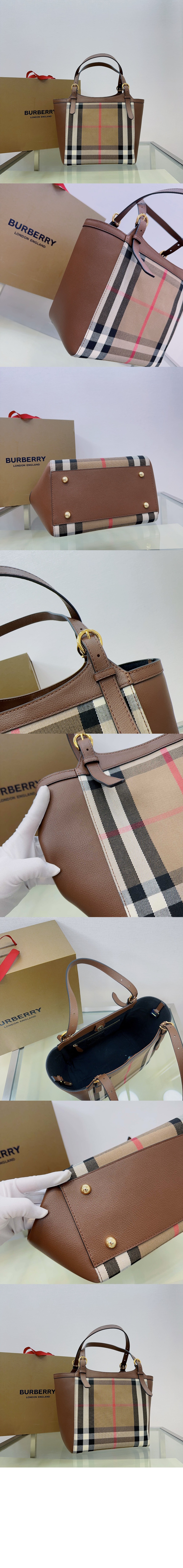 버버리 CANTERBY 체크 스몰 토트백 80737851