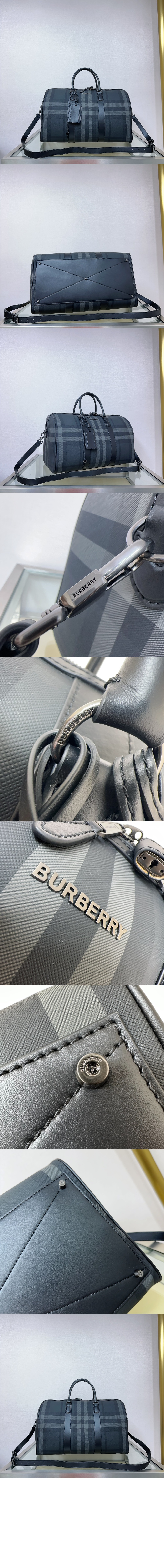 버버리 로고 디테일 체크 레더 80527731