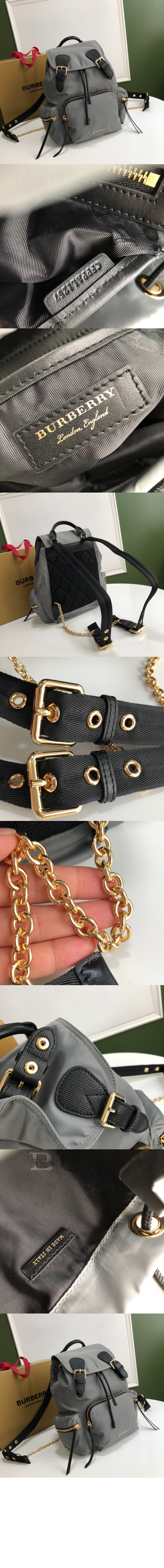 버버리 테크니컬 나일론 가죽 럭색 40482971