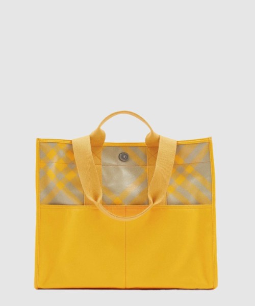 버버리 체크 코튼 토트백 80751361