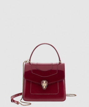 불가리 스몰 타조 가죽 체인백 383290