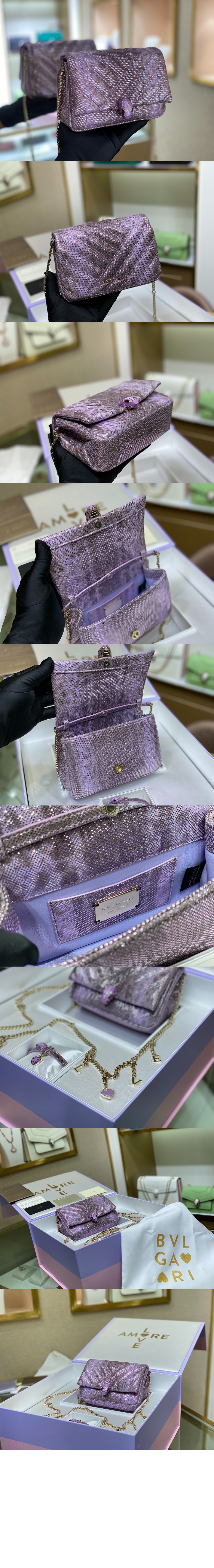 불가리 세르펜티 카보숑 숄더백 290472