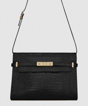 생로랑 맨하탄 숄더백 크로커 미듐 579271