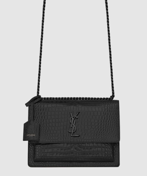 생로랑 선셋 모노그램 크로커 미듐 442906