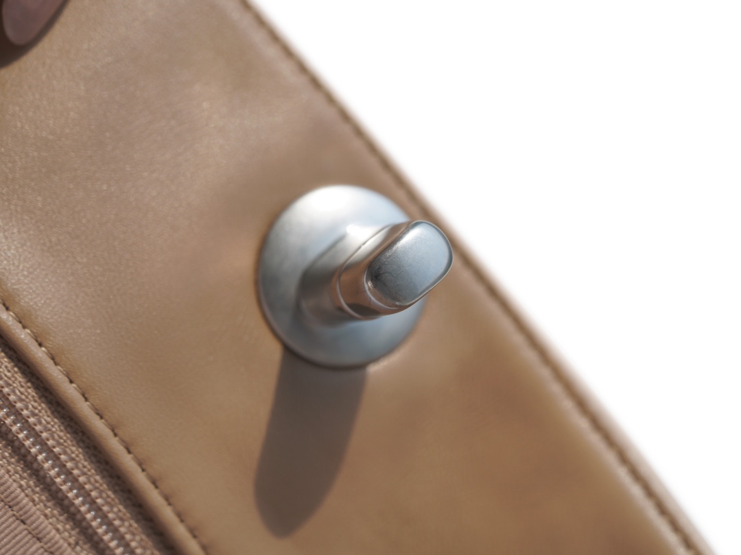 샤넬 19백 샤이니 램스킨 브라운 실버