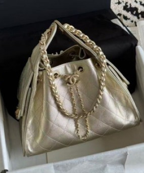 샤넬 25백 미듐 골드