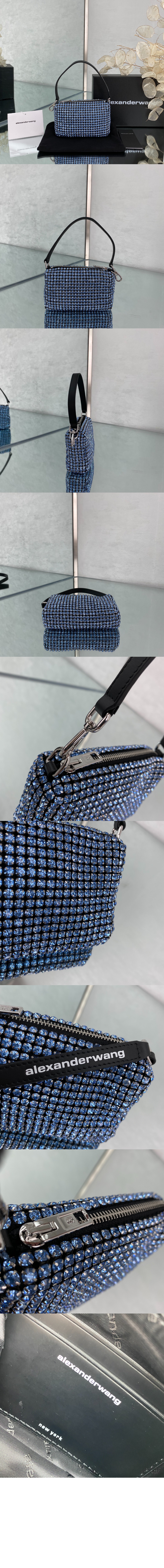 알렉산더왕 에어리스 라인스톤 메시 파우치 20122P