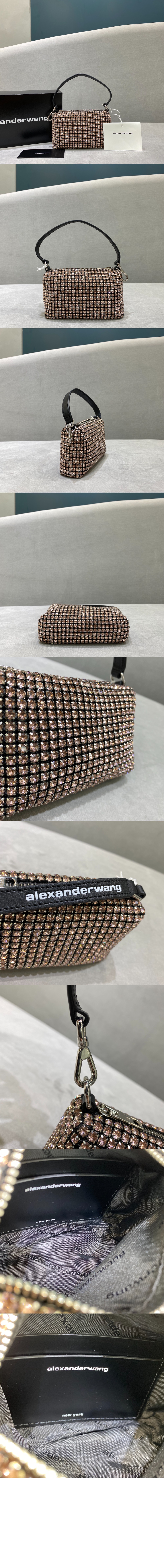 알렉산더왕 에어리스 라인스톤 메시 파우치 20122P