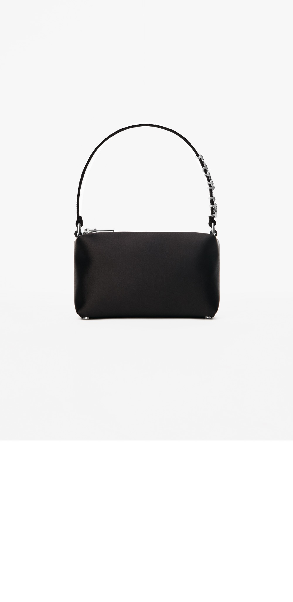 알렉산더왕 크리스탈 로고 장식 새틴 클러치 20121P