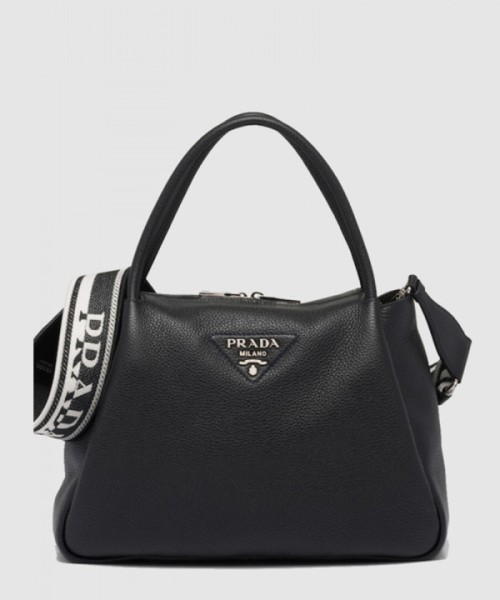프라다 레더 핸드백 라지 1BC170
