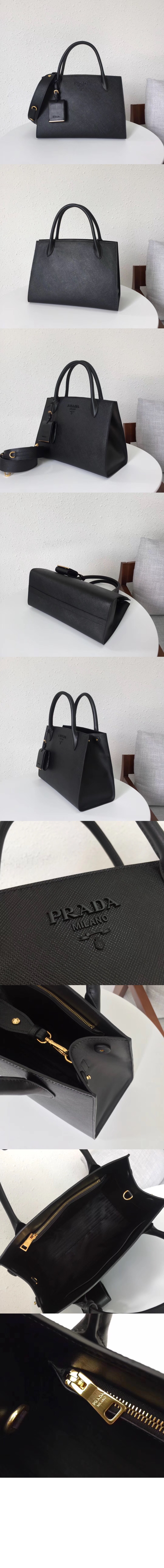 프라다 모노크롬 사피아노백 1BA155