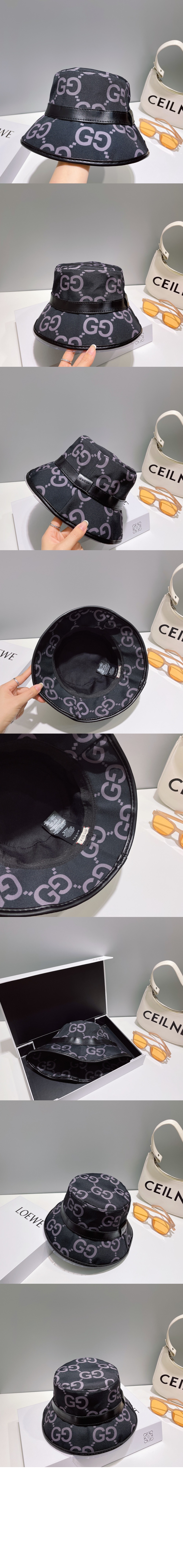 구찌 점보 GG 캔버스 버킷햇 948914