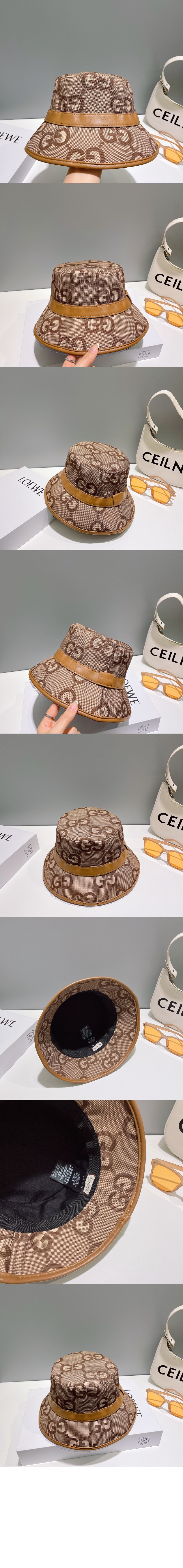 구찌 점보 GG 캔버스 버킷햇 948914