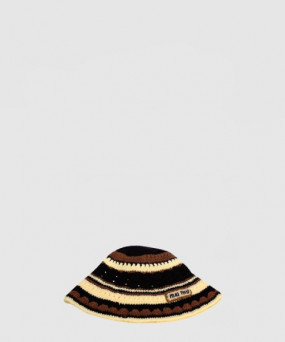 미우미우 니트 스트라이프 캡 5HC754