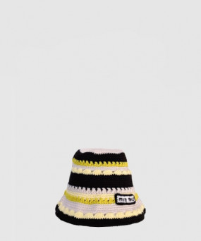 미우미우 니트 스트라이프 캡 5HC754