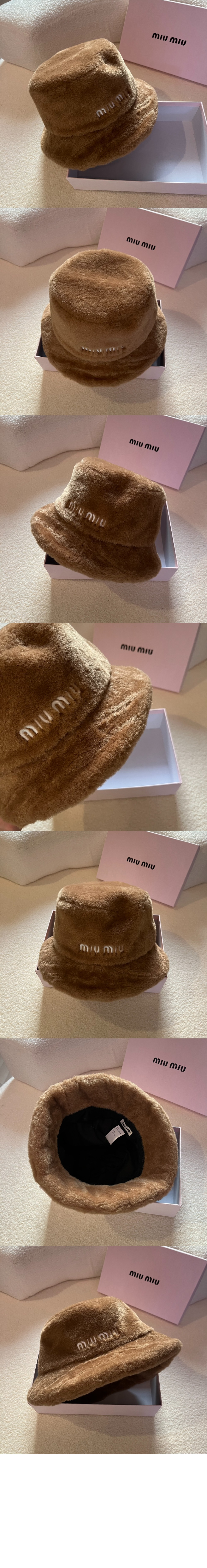 미우미우 로고 자수 버킷햇 5HC178