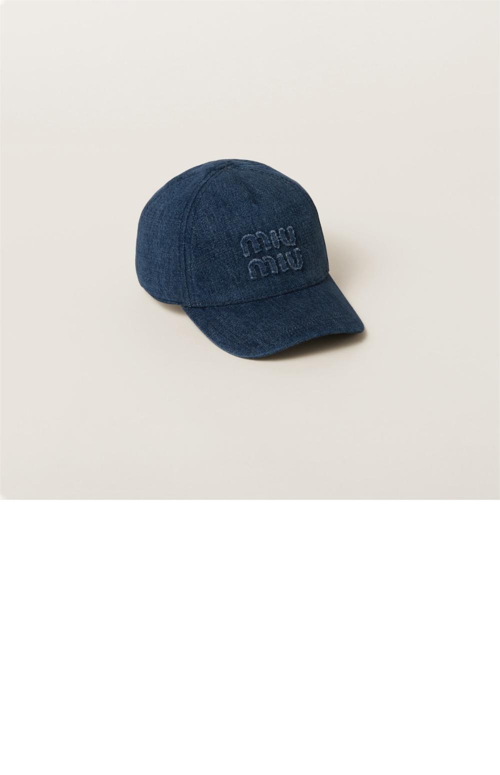 미우미우 데님 베이스볼 캡 5HC179