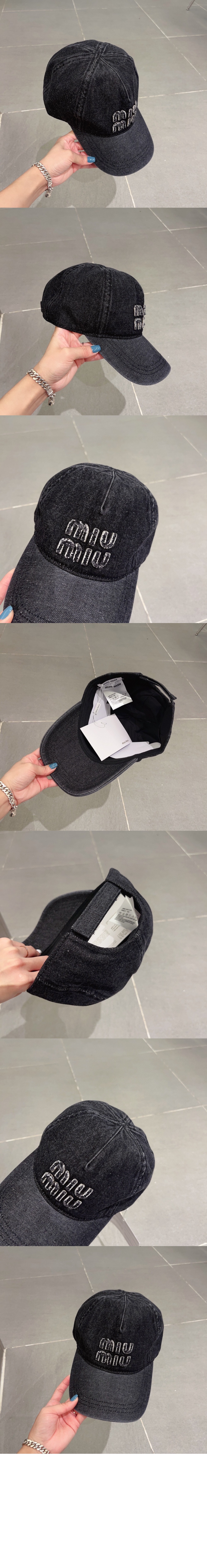 미우미우 데님 베이스볼 캡 5HC179