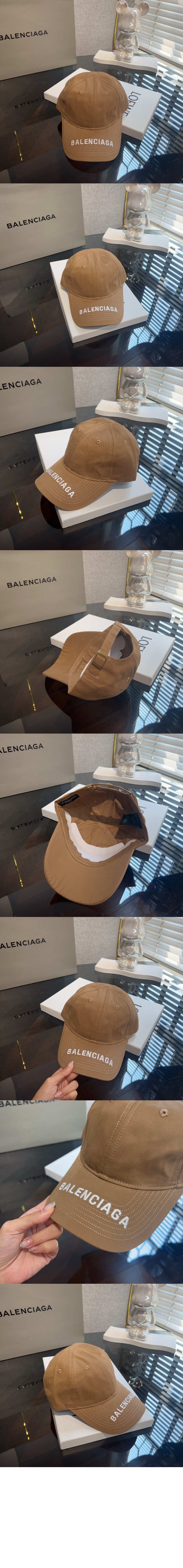 발렌시아가 자수 트윌 베이스볼 캡 840367