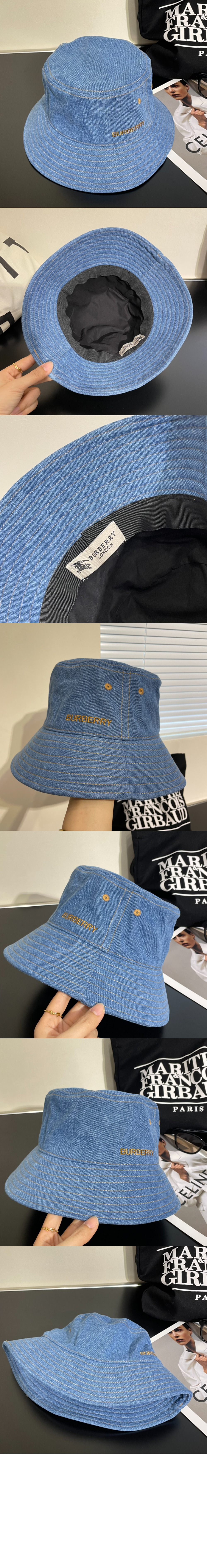 버버리 데님 버킷햇 80708191