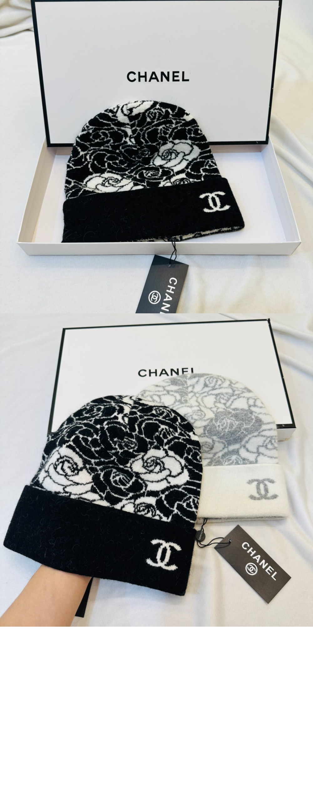 샤넬 로고 비니 AA9508