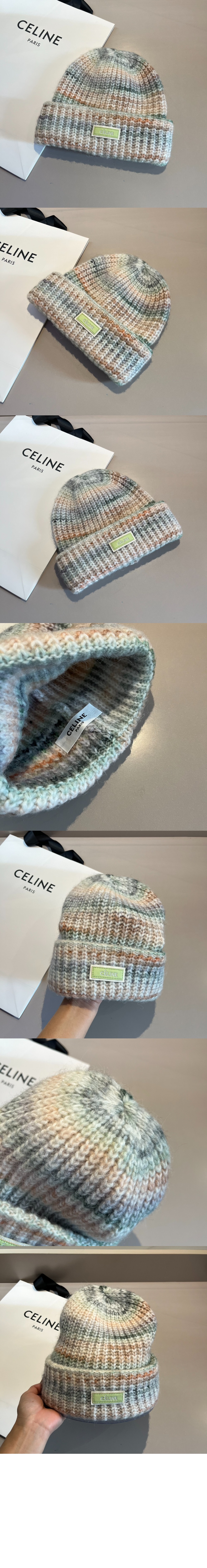 셀린느 니트 양털 모자 2A22B3