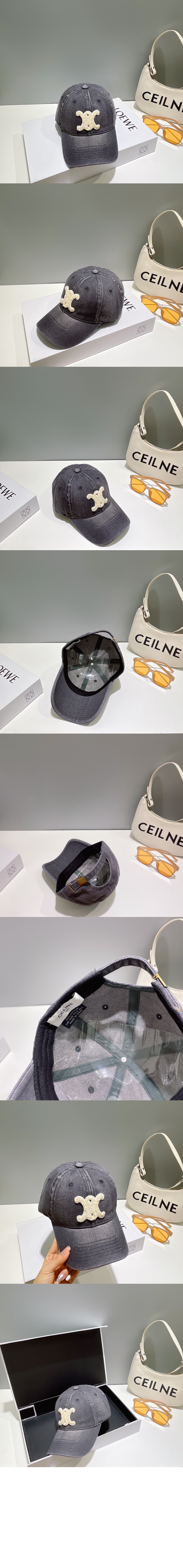 셀린느 데님 베이스볼 캡 2A65U7