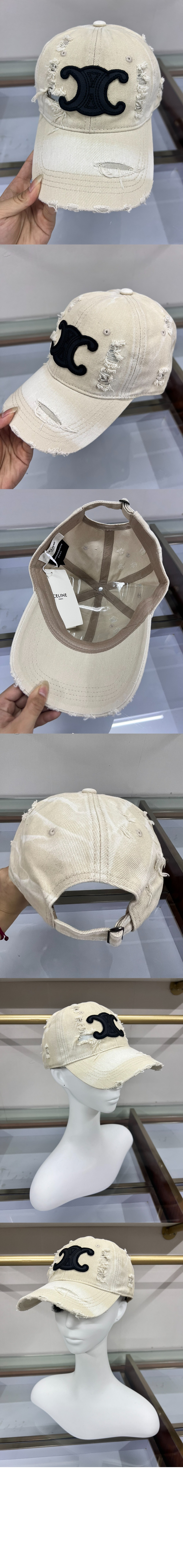 셀린느 데님 베이스볼 캡 2A5621