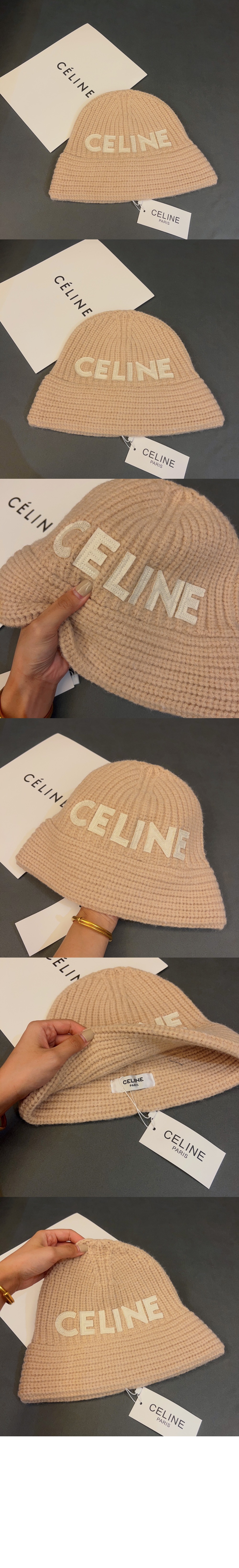 셀린느 심리스 캐시미어 버킷햇 2A47T3