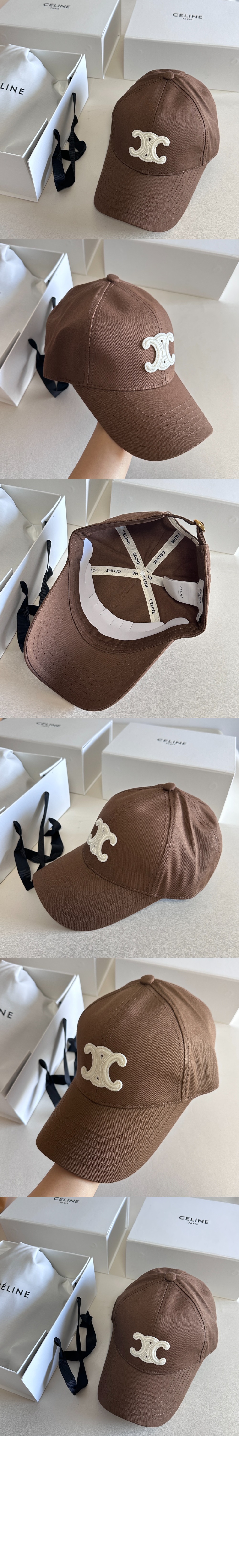 셀린느 트리옹프 베이스볼 캡 - 코튼 2AUT69