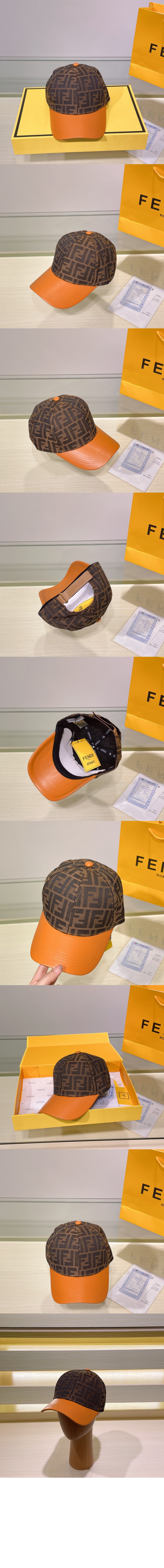 펜디 자카드 베이스볼 캡 FXQ768