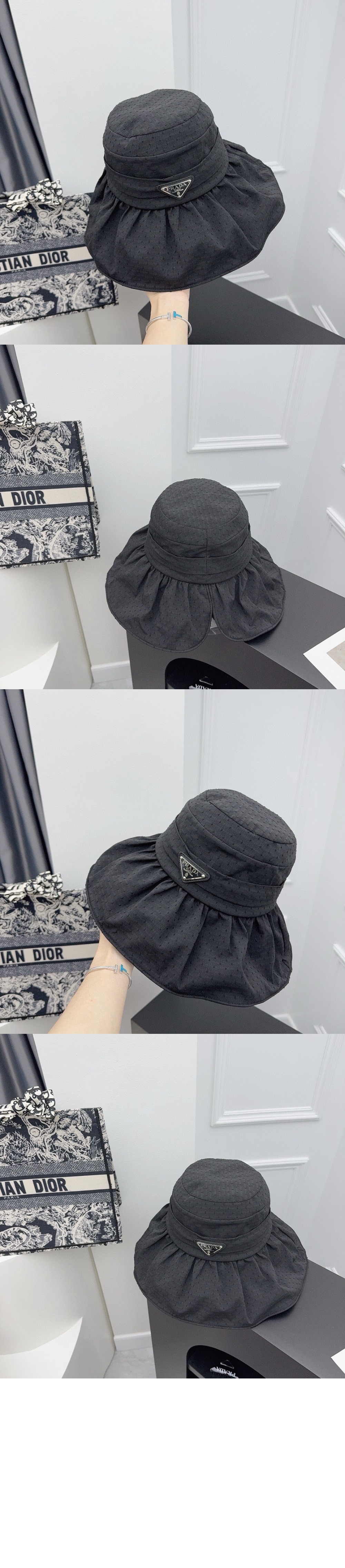 프라다 벙거지 1HC234