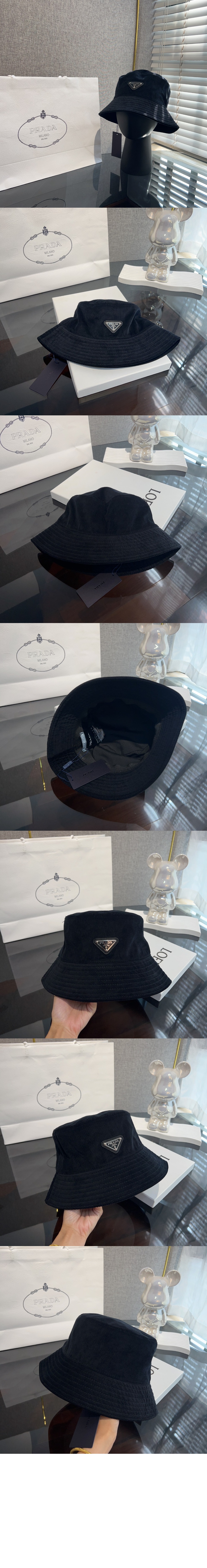 프라다 코듀로이 버킷햇 2HC137