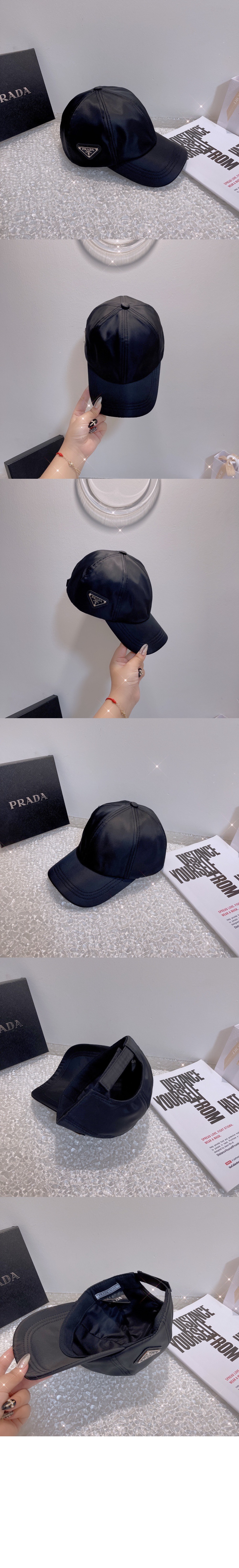 프라다 리나일론 베이스볼 캡 1HC274