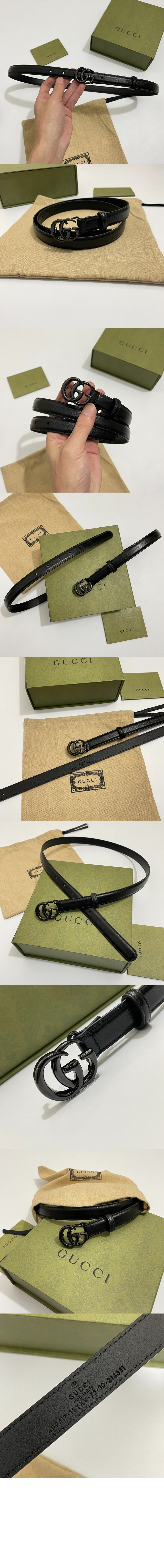 구찌 GG 마몽 씬 벨트 409417