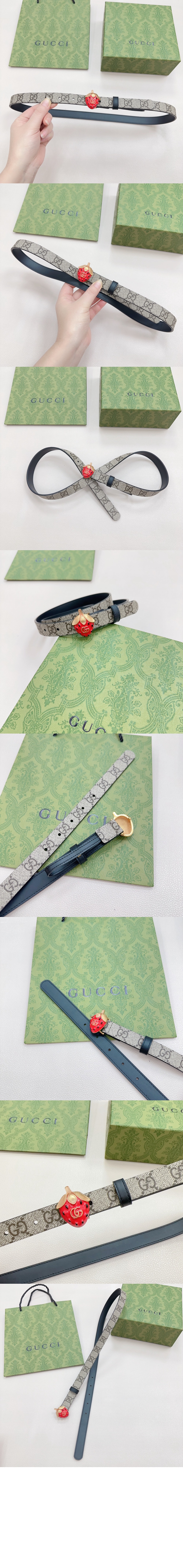 구찌 딸기버클 협벨트 725371