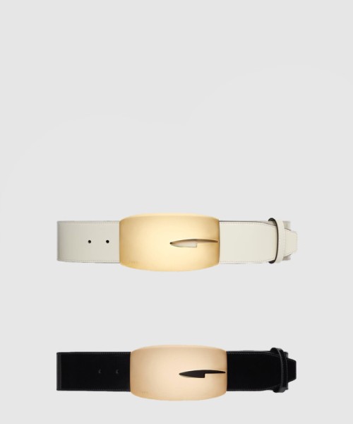 구찌 와이드 버전 매끄러운 버클 벨트 740372