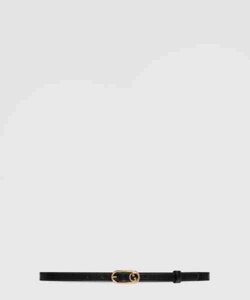 구찌 라운드 인터로킹 G 씬 벨트 760159