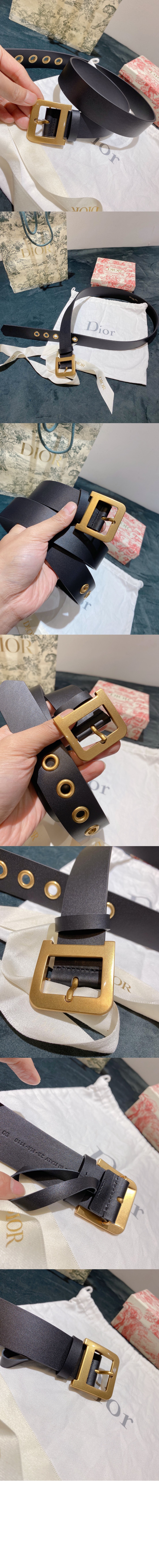 디올 소가죽 벨트 B0408