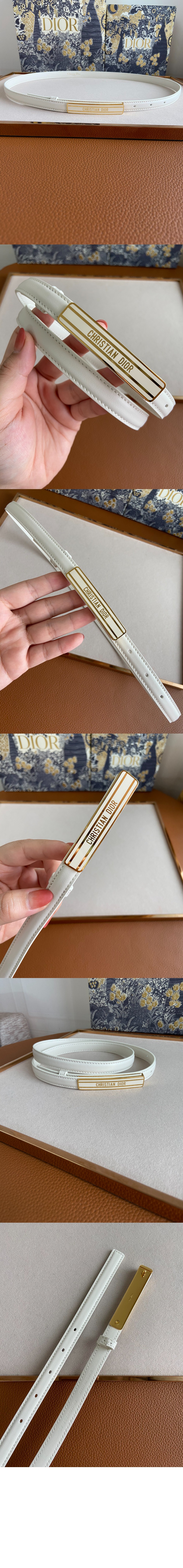 디올 매끄러운 버클 소가죽 벨트 B0109