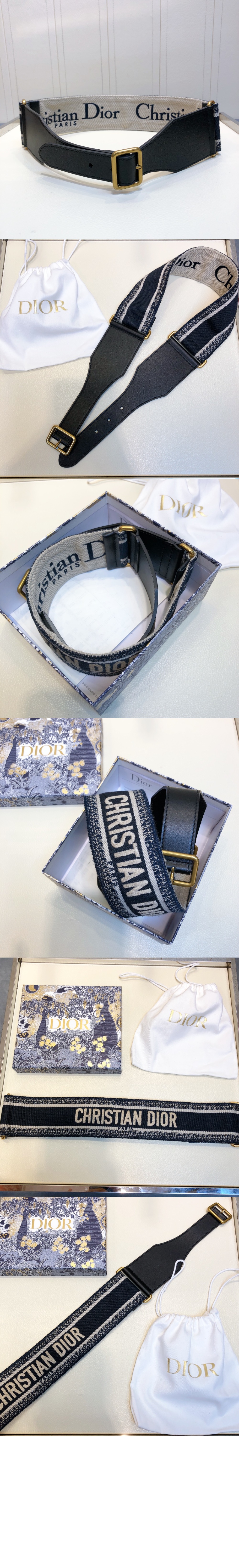 디올 레터 로고 장식 벨트 B0001