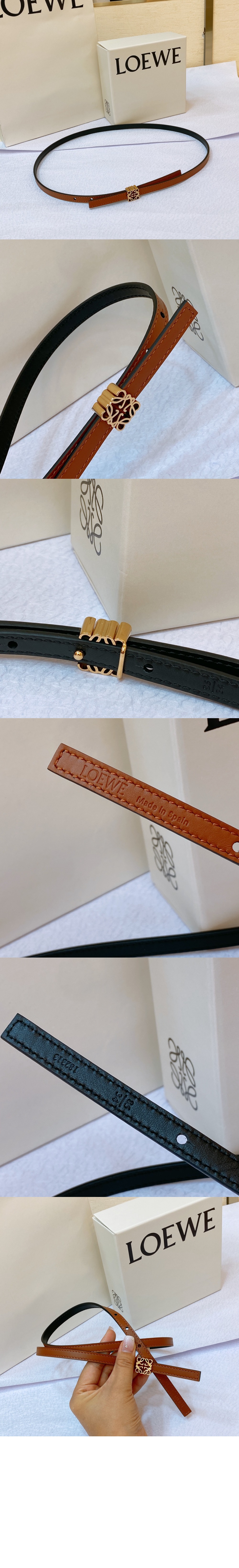 로에베 리버서블 애너그램 큐브 벨트